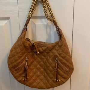 Marc Jacobs tan quilted leather hobo